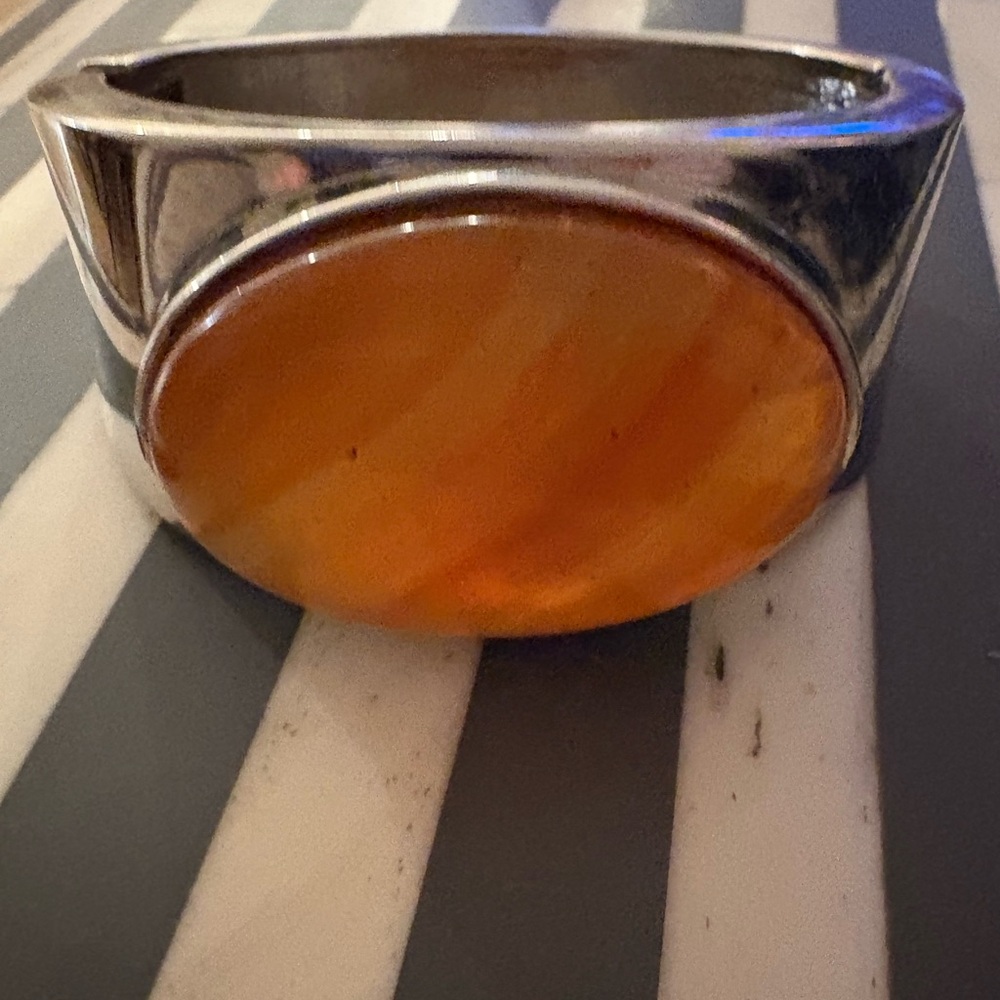 Source Unknown Silver Plated Vintage Bracelet Wit… - image 1